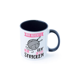 Ich geh` jetzt stricken | Strickzubehör | Freundin Farbige Tasse - Kaffeetasse / Geschenk / Familie