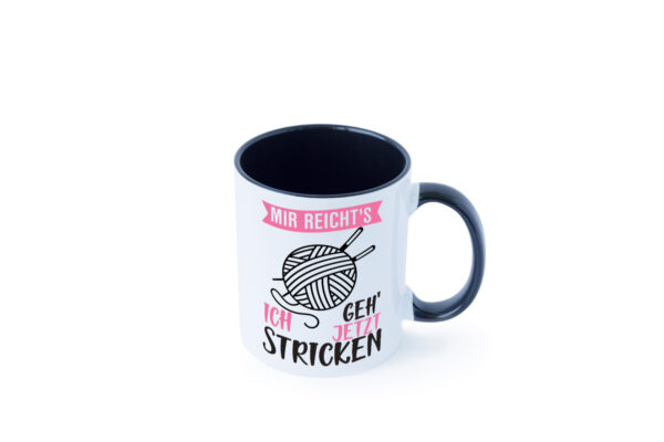 Ich geh` jetzt stricken | Strickzubehör | Freundin Farbige Tasse - Kaffeetasse / Geschenk / Familie