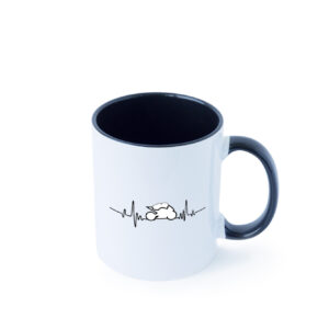 Motorrad Herzschlag | Biker | Motorsport | Bikerclub Farbige Tasse - Kaffeetasse / Geschenk / Familie