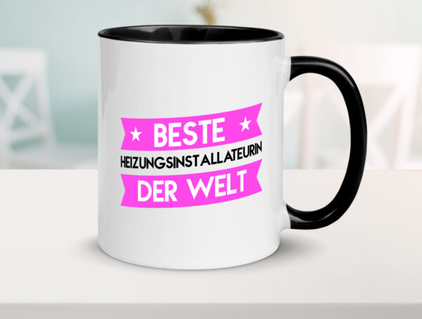 Beste Heizungsinstallateurin | Heizung Farbige Tasse - Kaffeetasse / Geschenk / Familie