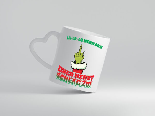 La Le Lu | Weihnachten | Weihnachtsmuffel | Lichter vl11 - Herzhenkel Tasse - Kaffeetasse / Geschenk / Familie