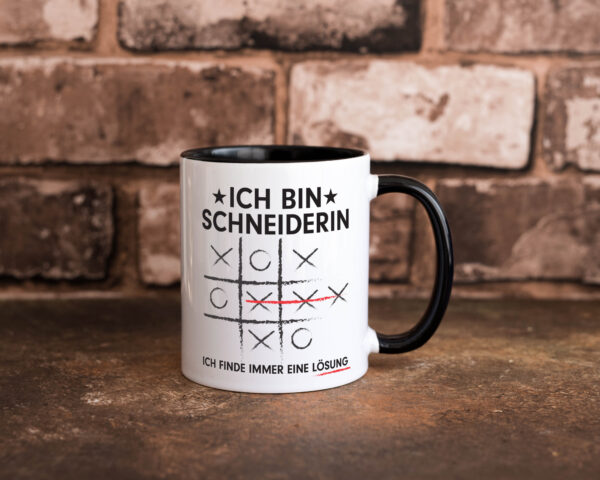 Löse Probleme: Schneiderin | Beruf Schneiderei Farbige Tasse - Kaffeetasse / Geschenk / Familie