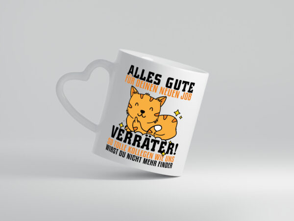 Alles gute Verräter - Herzhenkel Tasse - Kaffeetasse / Geschenk / Familie