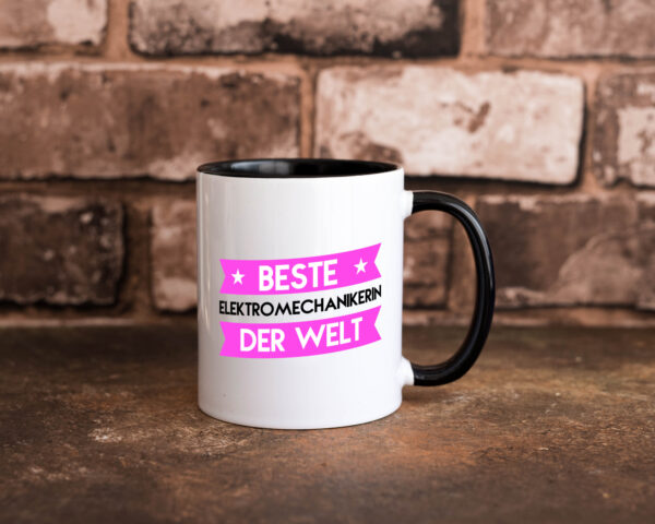 Beste Elektromechanikerin | Mechanikerin Farbige Tasse - Kaffeetasse / Geschenk / Familie