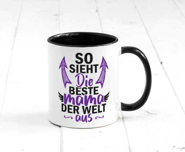 So sieht die Beste mama der Welt aus | Muttertag Farbige Tasse - Kaffeetasse / Geschenk / Familie