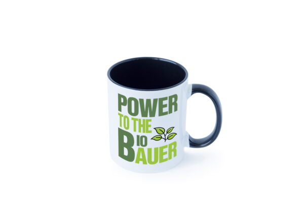 Bio Bauer Power | Landwirt Tasse | Bio Bauernhof Spruch Farbige Tasse - Kaffeetasse / Geschenk / Familie