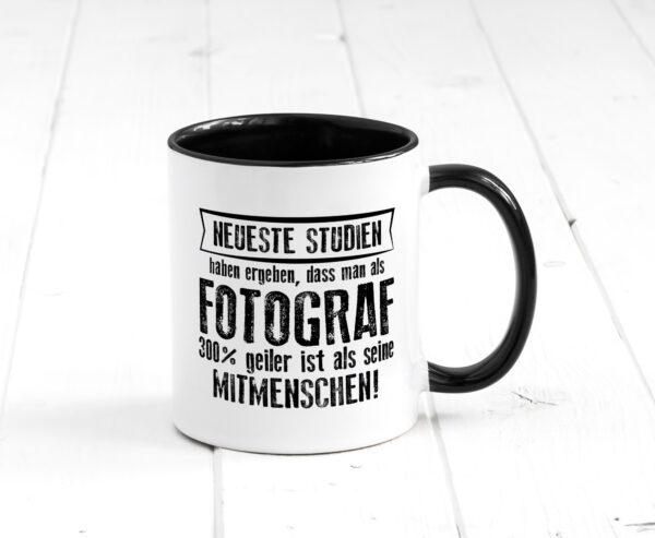 Neuste Studien: Fotograf | Fotografie | Kamera Farbige Tasse - Kaffeetasse / Geschenk / Familie