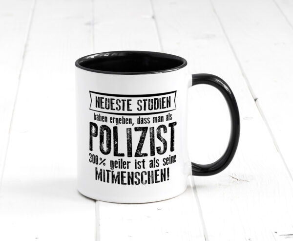 Neuste Studien: Polizist | Polizei Farbige Tasse - Kaffeetasse / Geschenk / Familie