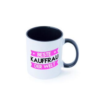 Beste Kauffrau | Kauffrauen Farbige Tasse - Kaffeetasse / Geschenk / Familie