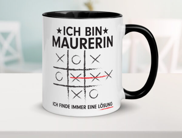 Löse Probleme: Maurerin Farbige Tasse - Kaffeetasse / Geschenk / Familie