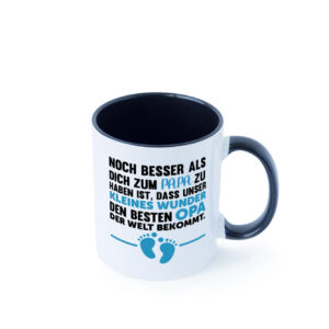 Schwangerschaft | bester Opa der Welt | Großvater Farbige Tasse - Kaffeetasse / Geschenk / Familie