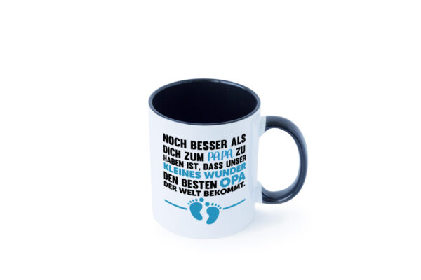 Schwangerschaft | bester Opa der Welt | Großvater Farbige Tasse - Kaffeetasse / Geschenk / Familie