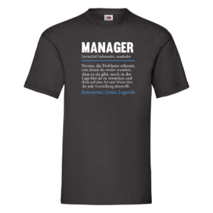 Manager | Definition | lustig | Management T-Shirt Schwarz