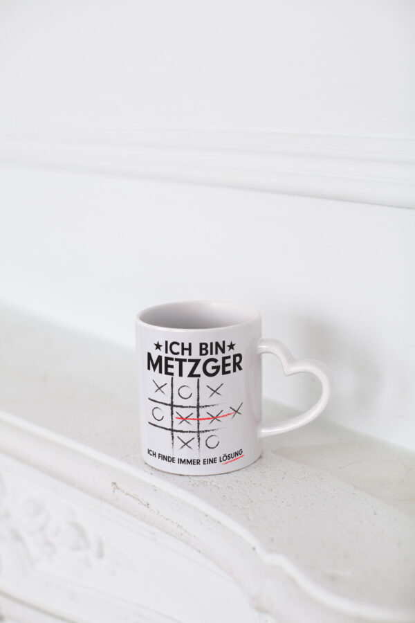 Löse Probleme: Metzger | Fleischer | Metzgerei - Herzhenkel Tasse - Kaffeetasse / Geschenk / Familie