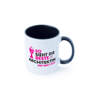 Die Weltbeste Architektin | Architektur Büro Farbige Tasse - Kaffeetasse / Geschenk / Familie