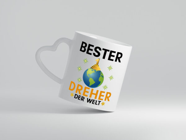 Welt Bester Dreher | Fräser | Dreher - Herzhenkel Tasse - Kaffeetasse / Geschenk / Familie