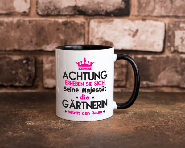 Seine Majestät Gärtnerin | Gartenbau Farbige Tasse - Kaffeetasse / Geschenk / Familie