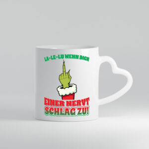 La Le Lu | Weihnachten | Weihnachtsmuffel | Lichter vl11 - Herzhenkel Tasse - Kaffeetasse / Geschenk / Familie