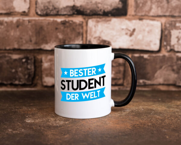 Bester Student | Universität | Uni | Studium | Farbige Tasse - Kaffeetasse / Geschenk / Familie