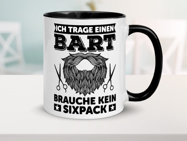 Ich trage einen Bart | Bartträger Tasse | Männer Humor Farbige Tasse - Kaffeetasse / Geschenk / Familie