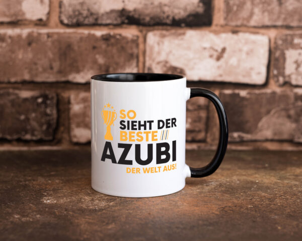 Der Weltbeste Azubi | Ausbildung | Lehre | Lehrling Farbige Tasse - Kaffeetasse / Geschenk / Familie