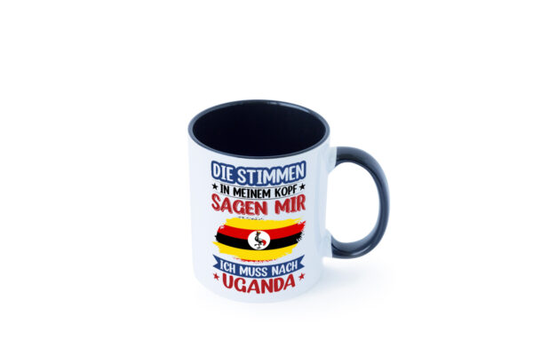 Uganda | Urlaub | Stimmen in meinem Kopf | Traumland Farbige Tasse - Kaffeetasse / Geschenk / Familie