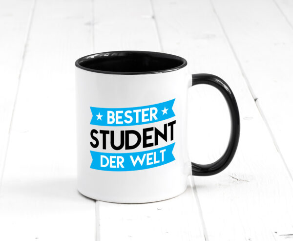 Bester Student | Universität | Uni | Studium | Farbige Tasse - Kaffeetasse / Geschenk / Familie