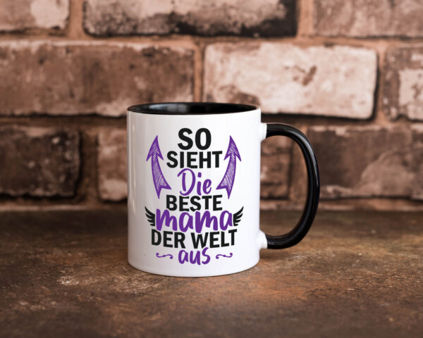 So sieht die Beste mama der Welt aus | Muttertag Farbige Tasse - Kaffeetasse / Geschenk / Familie