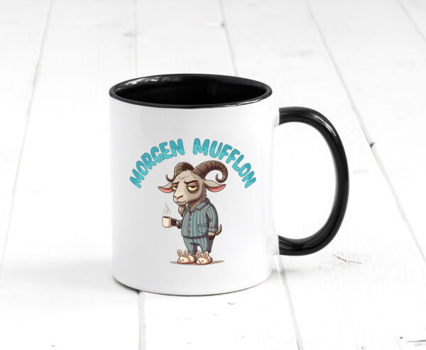 Morgen Mufflon | Morgenmuffe Farbige Tasse - Kaffeetasse / Geschenk / Familie