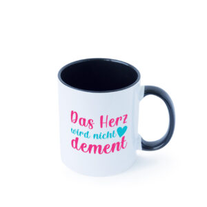 Herz wird nicht dement | Herz Farbige Tasse - Kaffeetasse / Geschenk / Familie