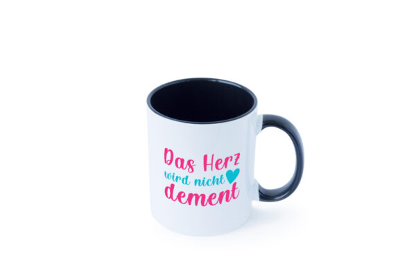 Herz wird nicht dement | Herz Farbige Tasse - Kaffeetasse / Geschenk / Familie