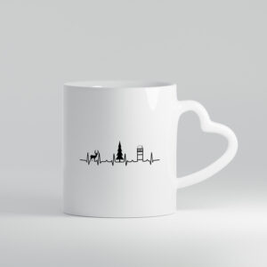 Jäger Herzschlag | Motiv Jagd | Wild | Hochsitz - Herzhenkel Tasse - Kaffeetasse / Geschenk / Familie