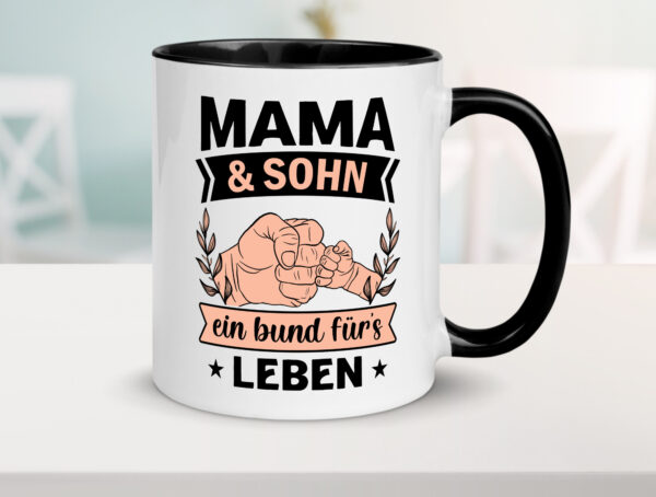 Mama und sohn ein bund fürs leben | Muttertag Farbige Tasse - Kaffeetasse / Geschenk / Familie