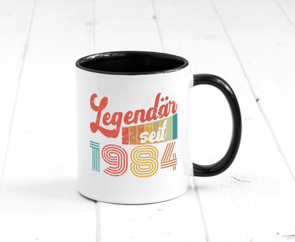 Legendär seit 1984 | 40 Jahre Farbige Tasse - Kaffeetasse / Geschenk / Familie