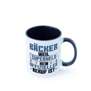 Superheld Bäcker | Bäckerei | Backen | Konditor Farbige Tasse - Kaffeetasse / Geschenk / Familie