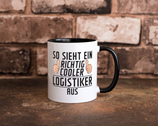 Richtig Cooler Logistiker | Beruf Logistik Farbige Tasse - Kaffeetasse / Geschenk / Familie