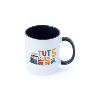 5. Geburtstag | 5 Jahre | Eisenbahn | Zug | junge Farbige Tasse - Kaffeetasse / Geschenk / Familie