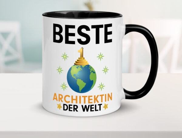 Welt Beste Architektin | Architektur Büro Farbige Tasse - Kaffeetasse / Geschenk / Familie