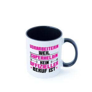 Superheldin Vorarbeiterin | Kollegin | Teamleiter Farbige Tasse - Kaffeetasse / Geschenk / Familie