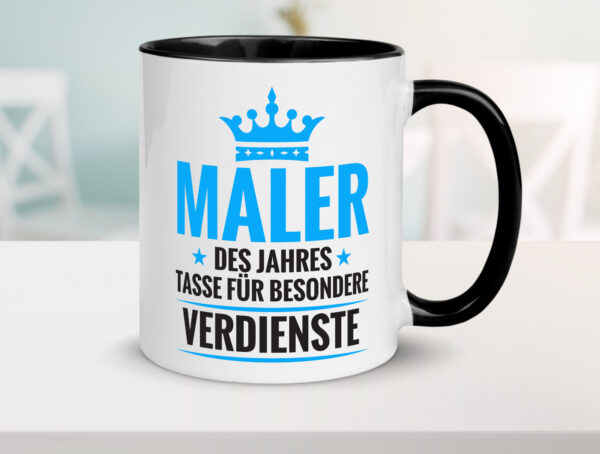 Besonderer Verdienst: Maler | Malerei Farbige Tasse - Kaffeetasse / Geschenk / Familie