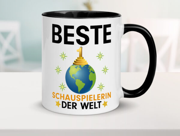 Welt Beste Schauspielerin | Theater Farbige Tasse - Kaffeetasse / Geschenk / Familie