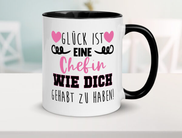 Glück ist eine Chefin wie dich gehabt zu haben | Chef Farbige Tasse - Kaffeetasse / Geschenk / Familie