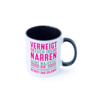 Verneigt euch: Wirtschaftsinformatikerin Farbige Tasse - Kaffeetasse / Geschenk / Familie