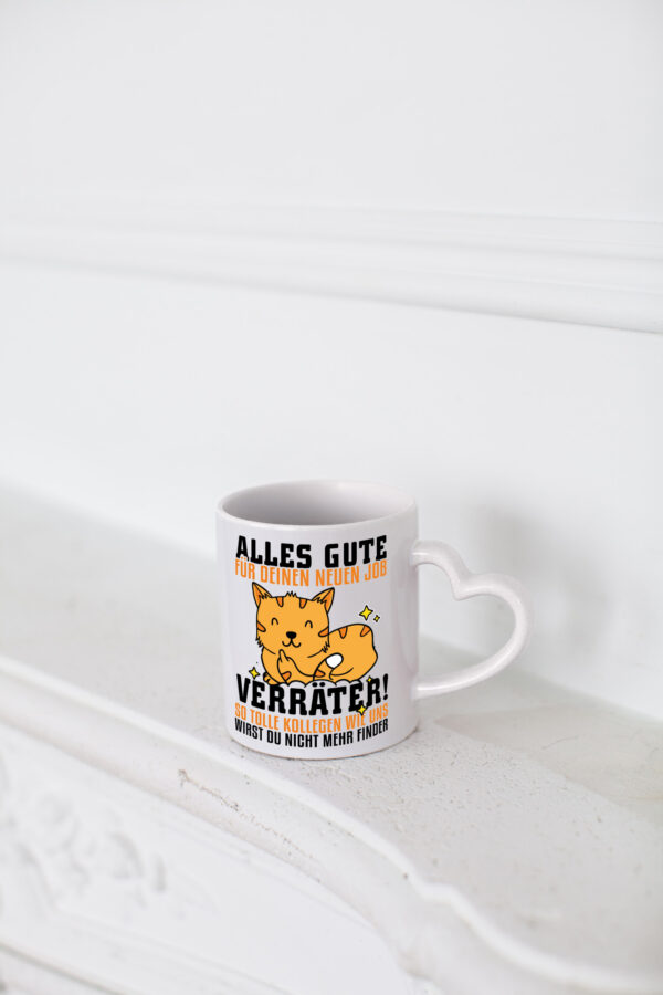 Alles gute Verräter - Herzhenkel Tasse - Kaffeetasse / Geschenk / Familie