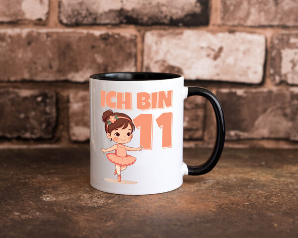 11 Geburtstag | 11 Jahre | Ballerina | Mädchen | Ballet Farbige Tasse - Kaffeetasse / Geschenk / Familie