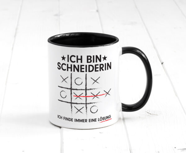 Löse Probleme: Schneiderin | Beruf Schneiderei Farbige Tasse - Kaffeetasse / Geschenk / Familie