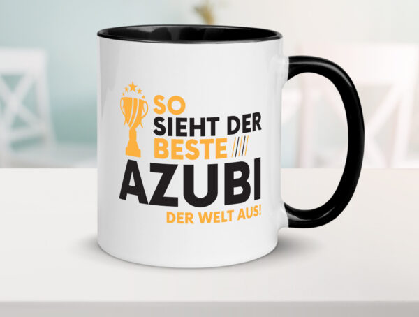 Der Weltbeste Azubi | Ausbildung | Lehre | Lehrling Farbige Tasse - Kaffeetasse / Geschenk / Familie