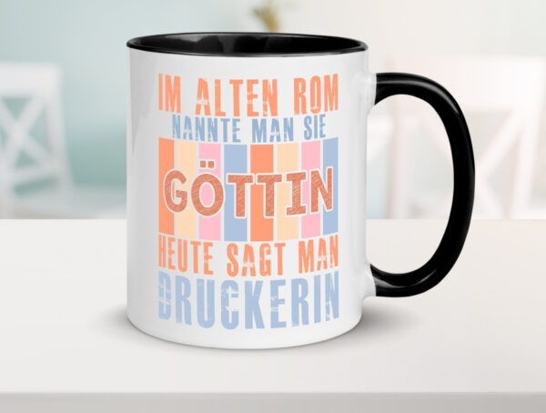 Heute sagt man: Druckerin | Druckerei | Print Medien Farbige Tasse - Kaffeetasse / Geschenk / Familie