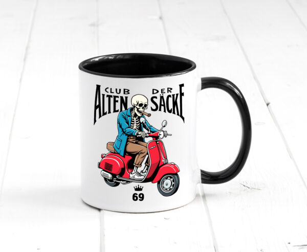 69. Geburtstag | 69 Jahre | Club der alten Säcke Farbige Tasse - Kaffeetasse / Geschenk / Familie