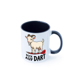 Bock auf Dart | Dartspieler | Dartpfeil | Ziegenbock Farbige Tasse - Kaffeetasse / Geschenk / Familie